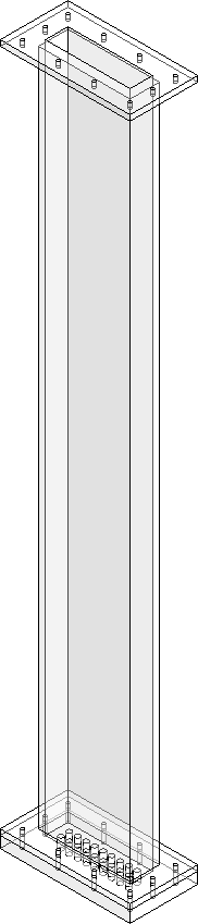 CAD elevation of the CFD-grade column