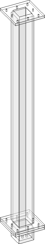 CAD elevation of the single-bubble column